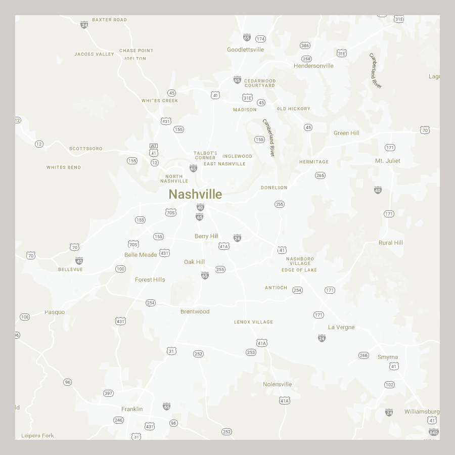 Nashville Map Frame Graphic